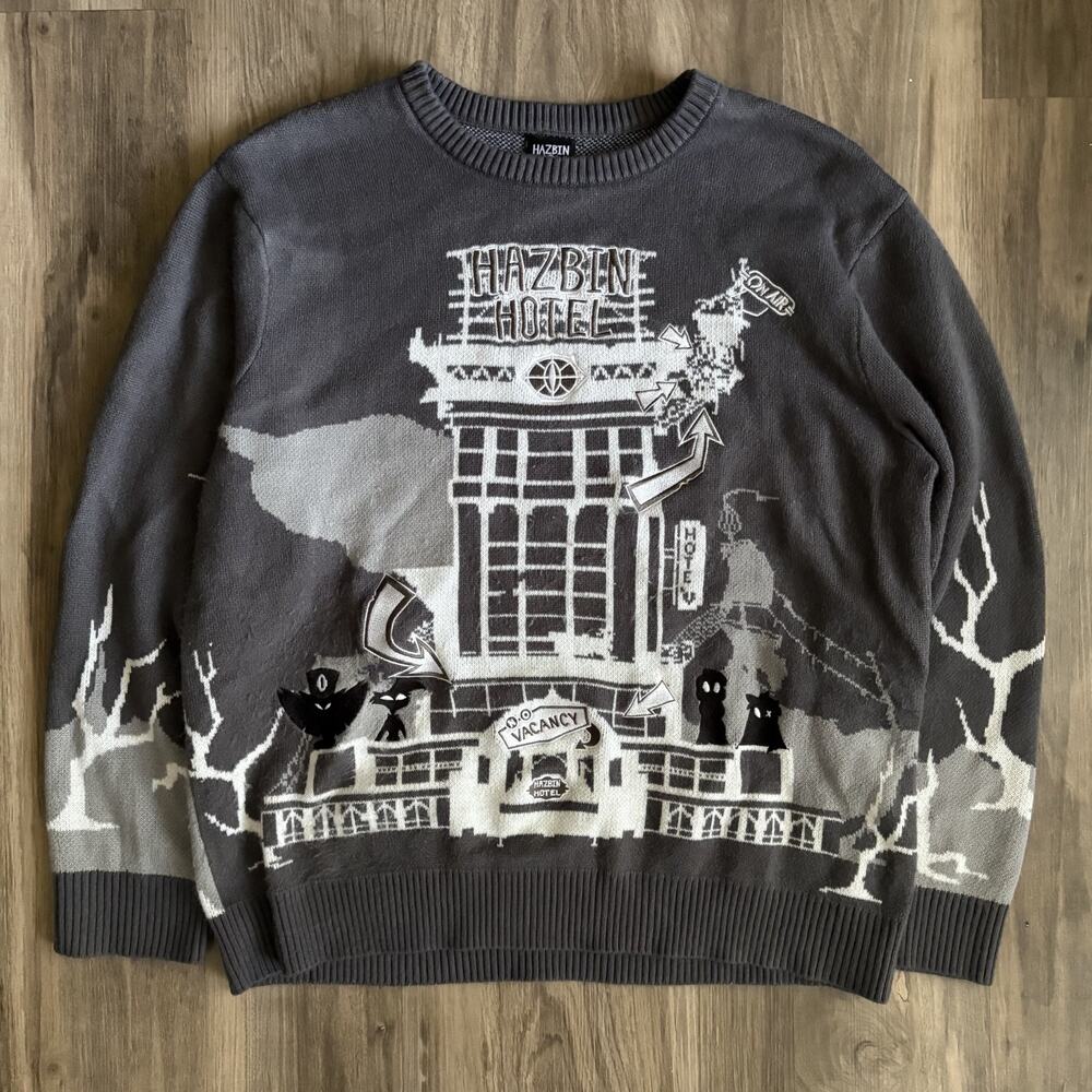 Hazbin Hotel Alastor Intarsia Knit Sweater Hot Topic Exclusive Size XL